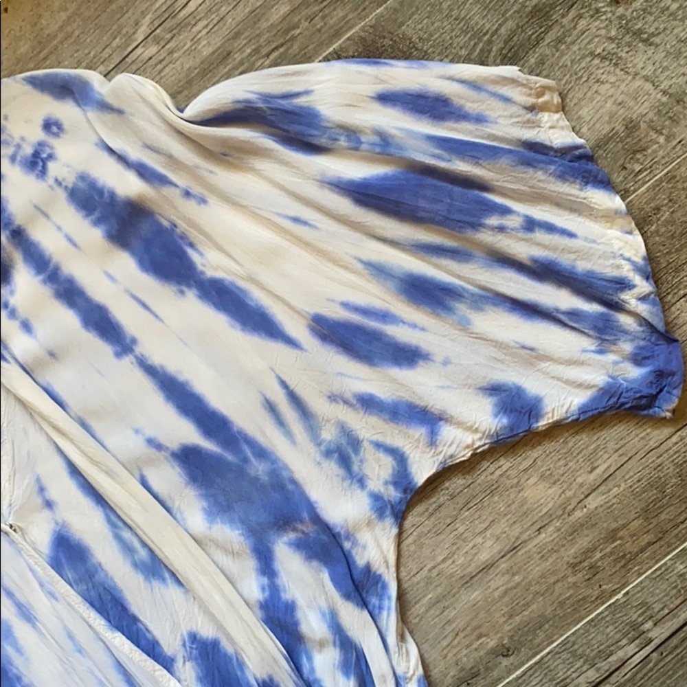 ❌Sold❌ Lulu’s Seaside Gal Blue Tie Dye Romper - Picture 10 of 14